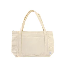 Tote Bag with Pockets — Beige